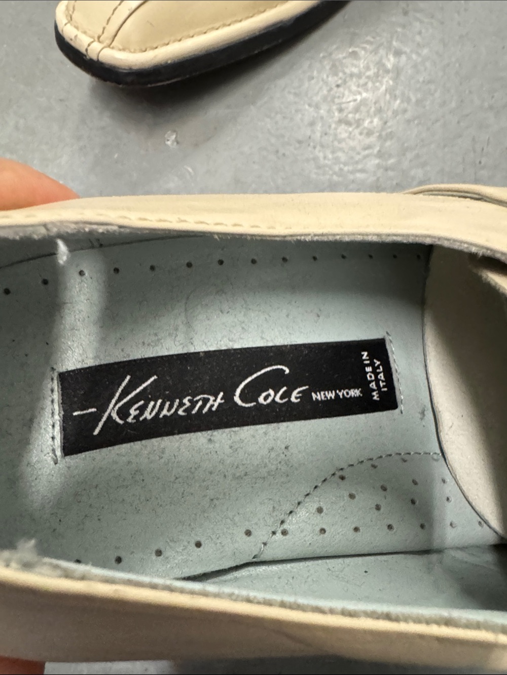 Kenneth Cole New York Cream Leather Monk Strap Dress Shoes - Picture 2 of 10